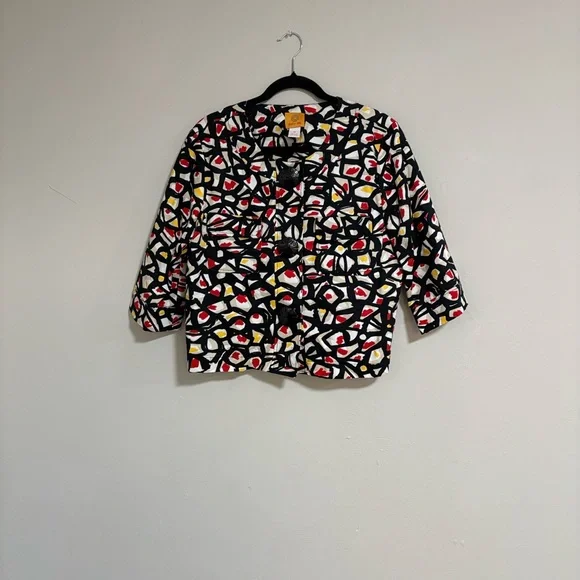 Ruby Rd Colorful Geometric Patterned Jacket - Picture 2 of 8